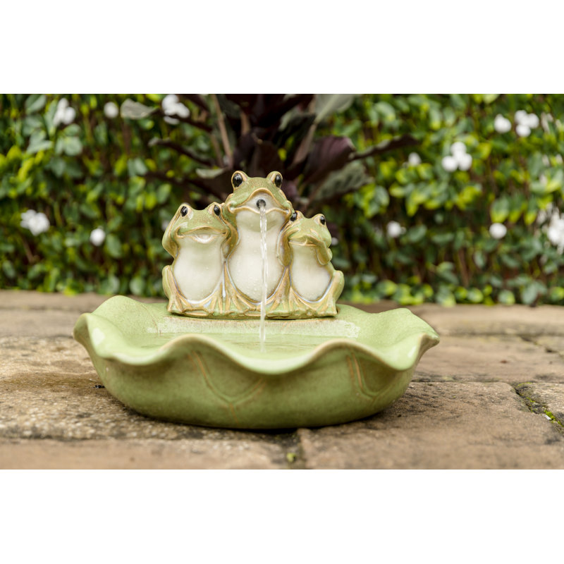 ceramic frog water fountain